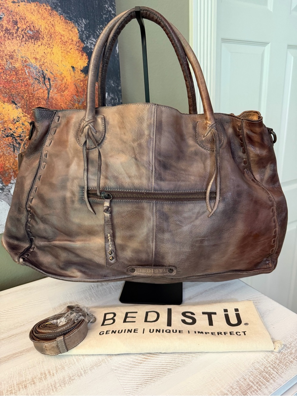 BED|STU Rockaway Tote Travel Bag Starry Nights - Picture 2 of 3